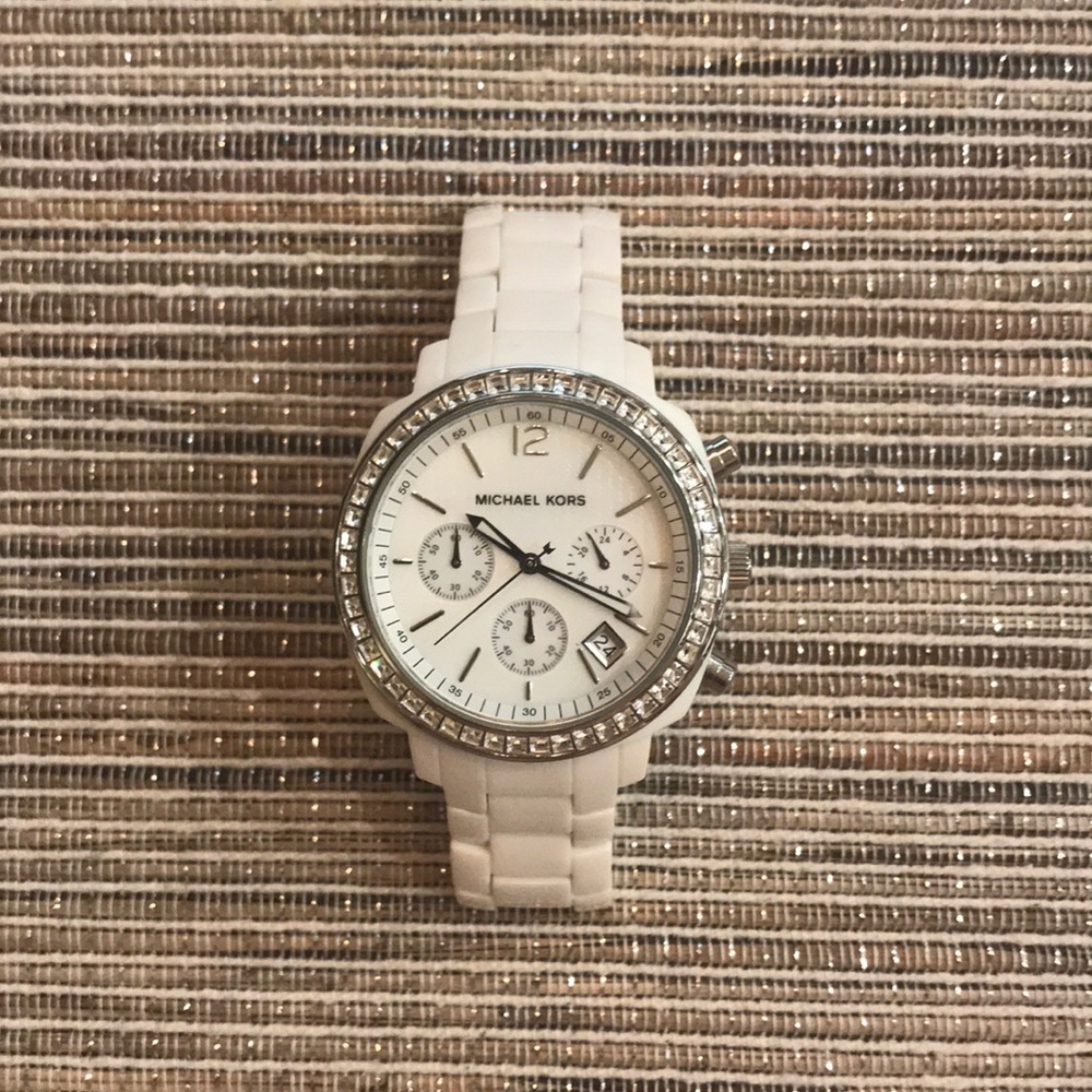 Michael Kors White Stainless Steel Watch